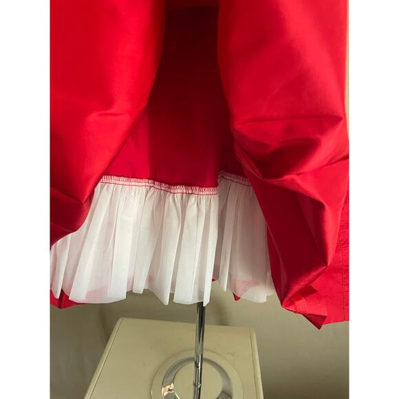 Neiman Marcus Helena Girls Red Pleated Silk Taffeta Dress. Size 18mo. EUC. - Picture 4 of 8